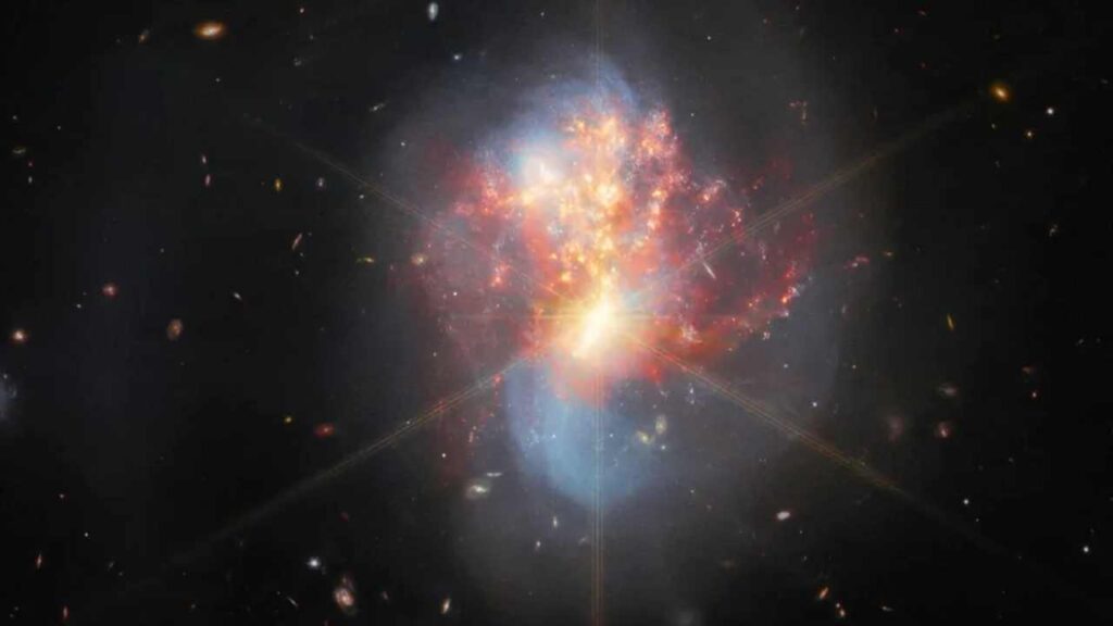 James Webb detectou a fusão de duas galáxias 